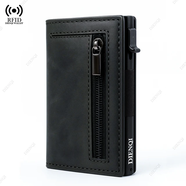 Anti-theft Credit Card Holder Men Wallets Rfid Blocking Aluminum Leather Pop Up Minimalist Wallet Cardholder Wallets for Men 1 Anti-theft Credit Card Holder Men Wallets Rfid Blocking Aluminum Leather Pop Up Minimalist Wallet Cardholder Wallets for Men 1