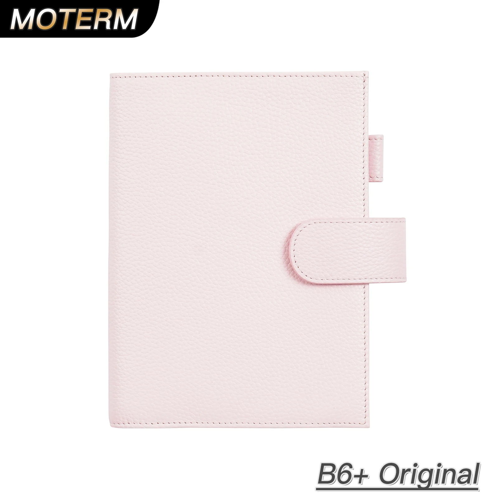 Moterm 오리지널 시리즈 B6 Plus 커버 B6 Stalogy Notebook  페블 그레인 소 가죽 플래너 주최자 의제 저널
