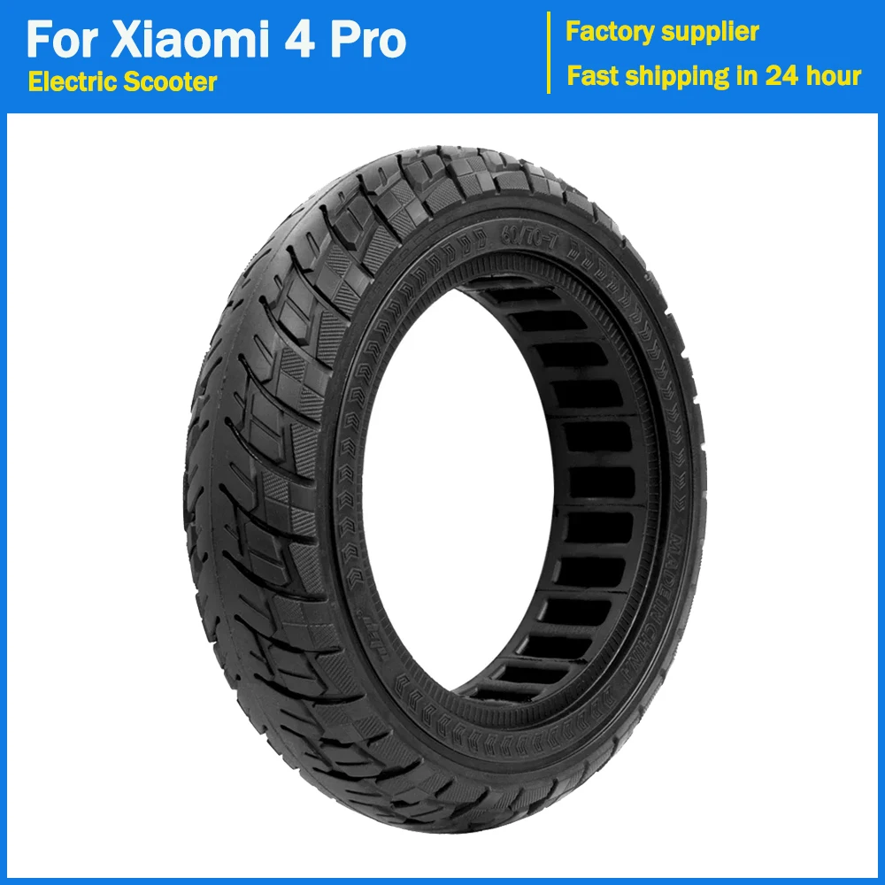 

10 Inch Tubeless Tire for Xiaomi 4 Pro Electric Scooter Tires 60/70-7.0 Solid Tyre Front Rear Off-Road Explosion-proof Honeycomb