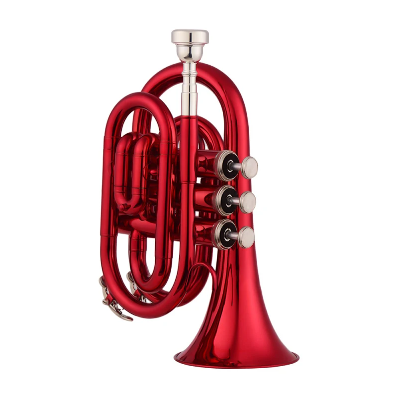 Trumpet Instrument Mini Pocket Trumpet Bb Flat Brass