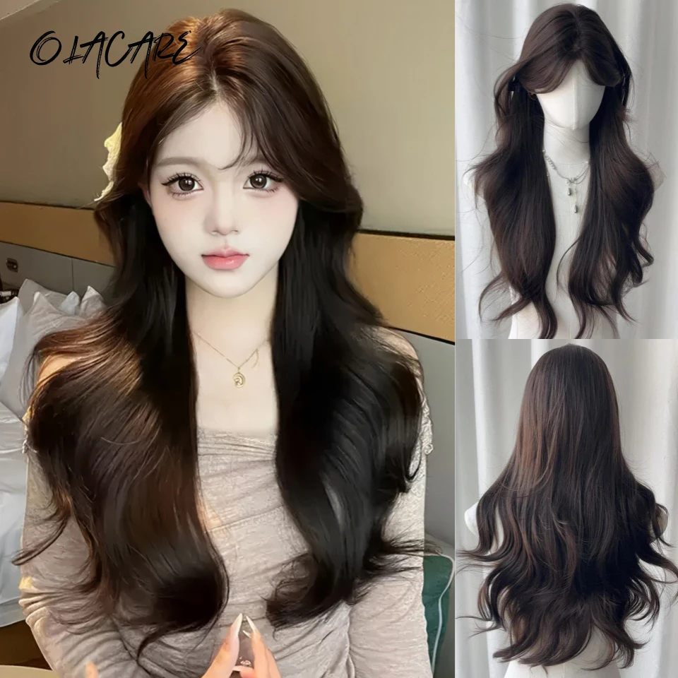 Black Brown Synthetic Lace Front Wig for Women