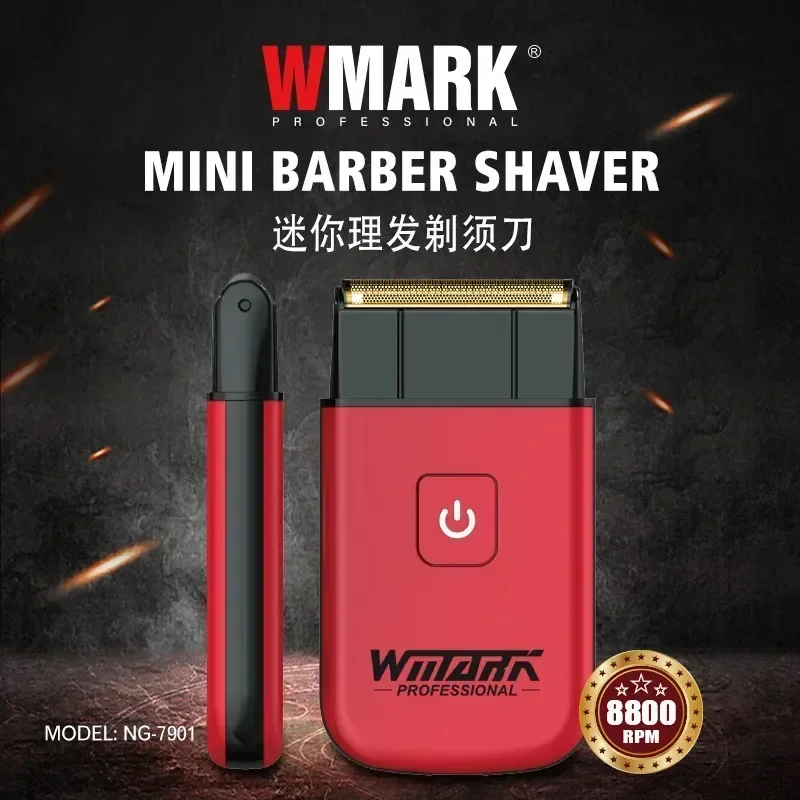 Professional Hair Clipper WMARK NG-7901 Ultra Thin Men Shaver Mini Stainless Steel Titanium Plated Two Blade Mesh Razor hair clipper electric shaver