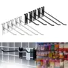 5 Pieces Wall Hooks Wall Grid Accessories Metal Multi Use Display Hooks for Grid Wall for Home Backyard Workplace , silver 25cm 3
