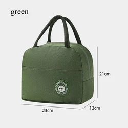 Spacious Waterproof and Oil - Resistant Tote with Insulated Lunch Bag (Green)