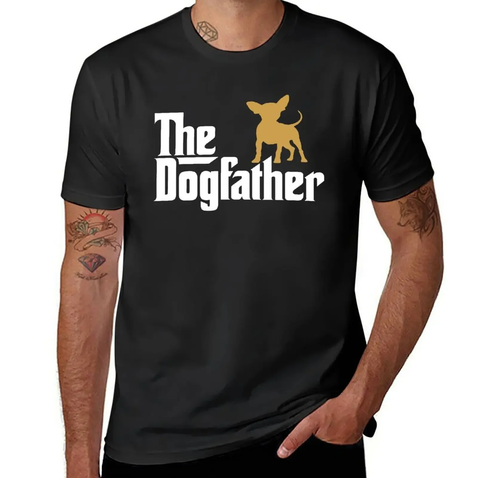 

The Dogfather Chihuahua Funny Shirt T-Shirt cute clothes aesthetic clothes slim fit t shirts for men