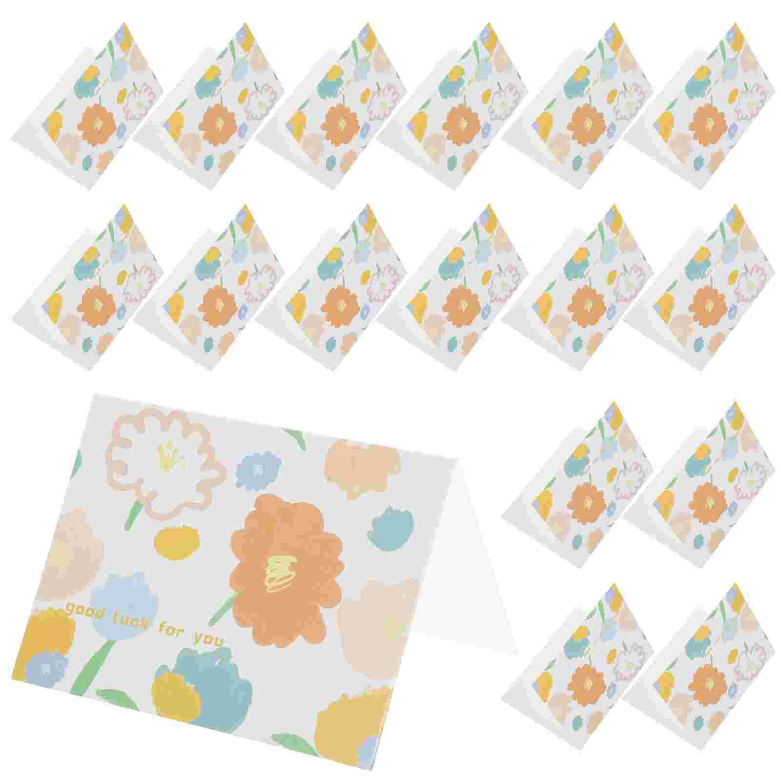 50 Pcs Small Fresh Greeting Cards Festival for Party Invitation Blank Blessing Decorative Paper Greetings Folding 10 pcs pack transparent paper envelopes set simple vintage envelope for wedding invitation blessing greeting cards letter gifts