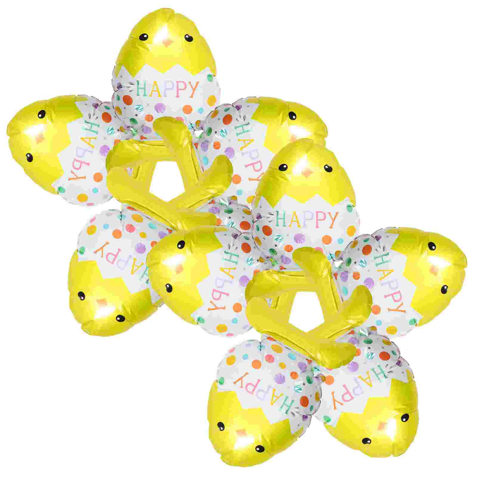 

10 Pcs Balloons Easter Egg Aluminum Film Novelty Props Party Decorative Lovely Ornaments Scene Decoration