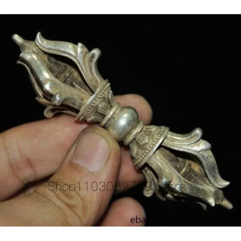

Старая тибетская серебряная статуя Phurpa Dorje Phurpa Pestle Vajra Talismans FaQi