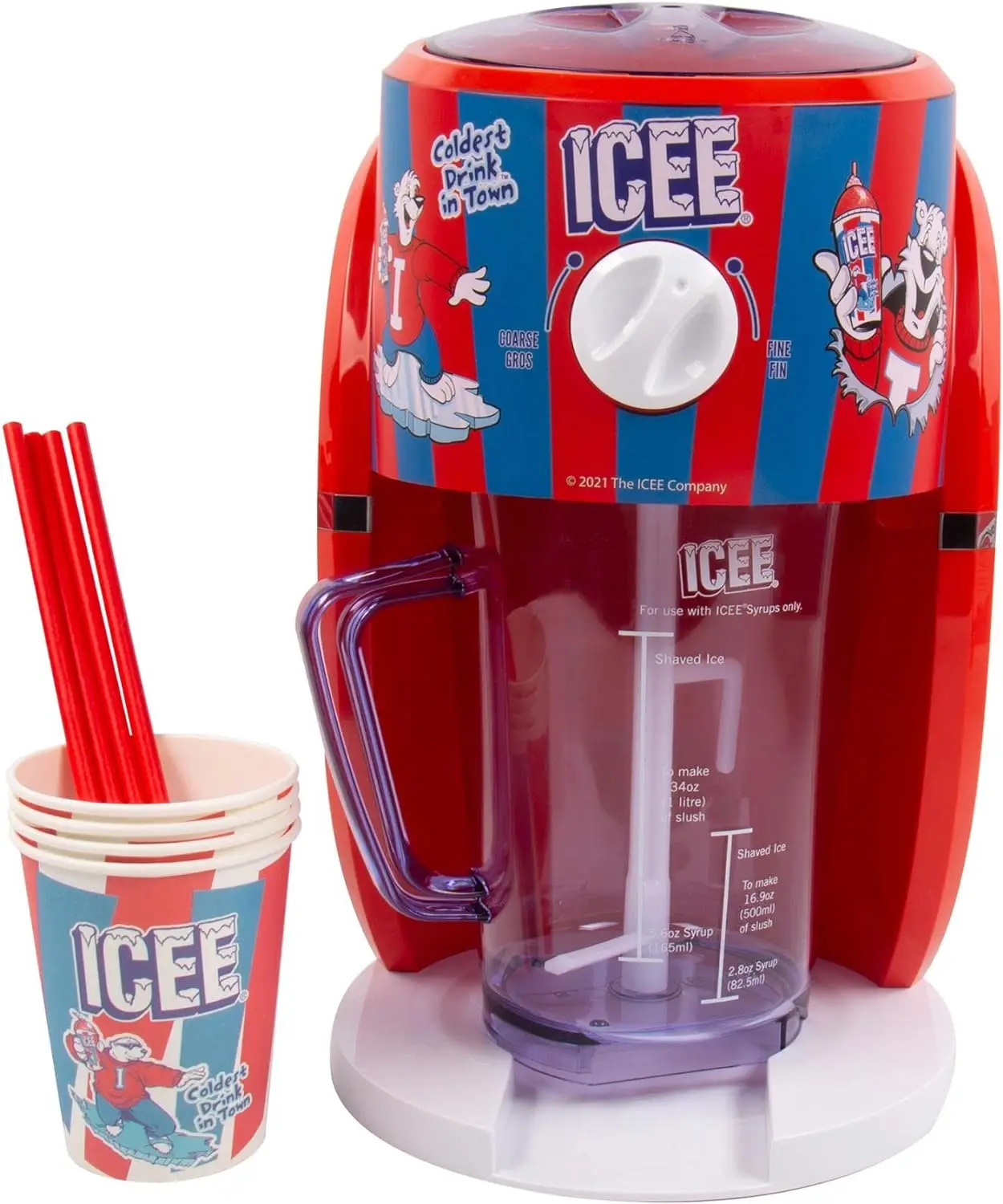 

Конусная машина для снега. Подлинная домашняя Бритва для льда ICEE Slushie. Создает до половины галлона холодного мороженого ICEE Slushy. Официальная Лицензия