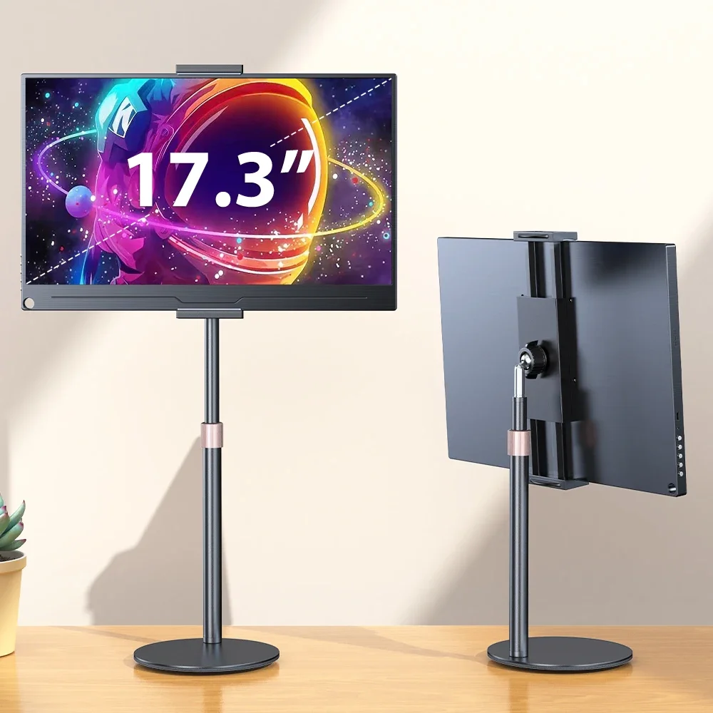 Monitor Bracket Portable VESA Stand Adjustable 360&deg; Swivel for 15.6''-17.3'' Compatible with 4.7''-17.3''