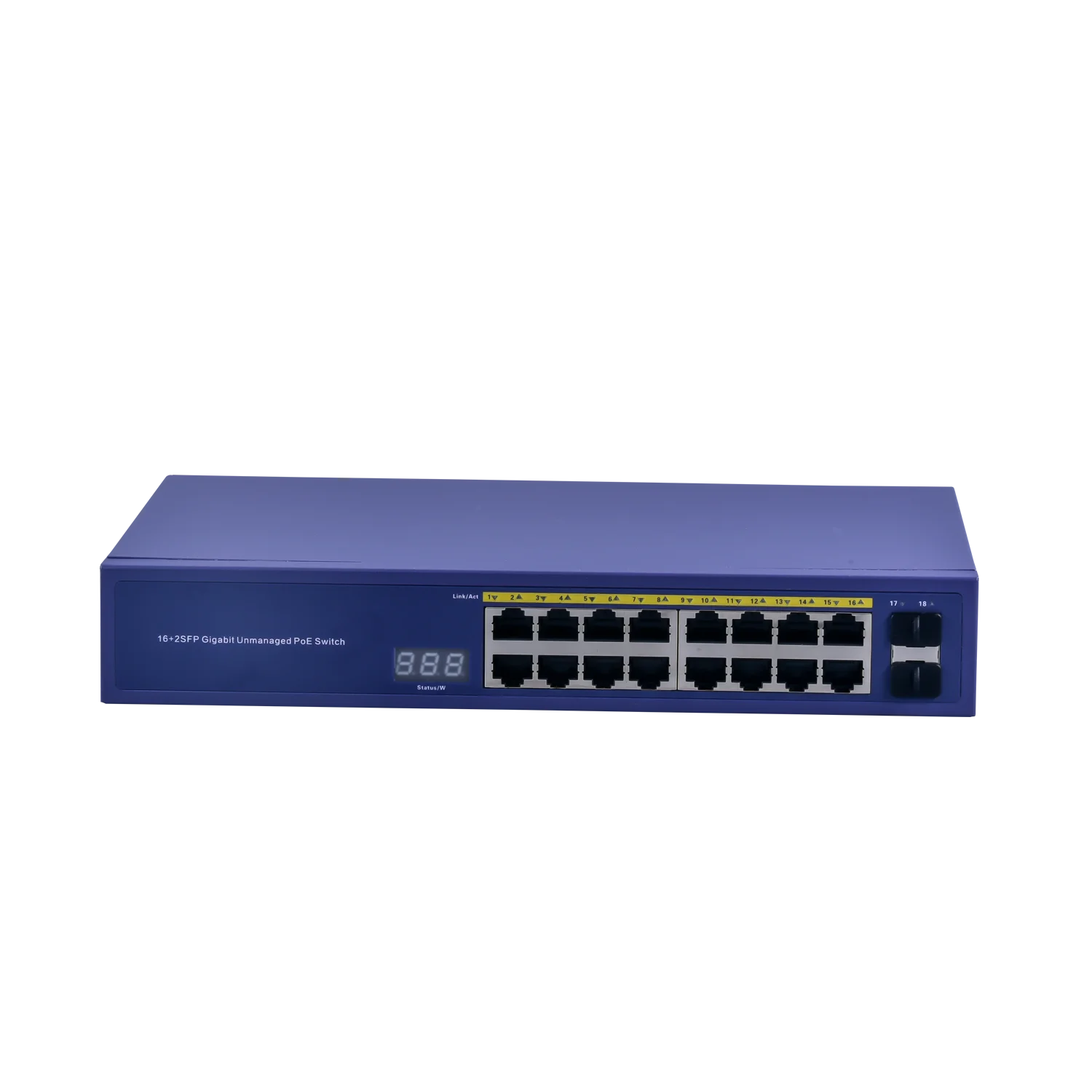 

ACORID Full Gigabit with Optical fiber Uplink 150W 18 Port 19 inch Gigabit PoE switch for IP Camera