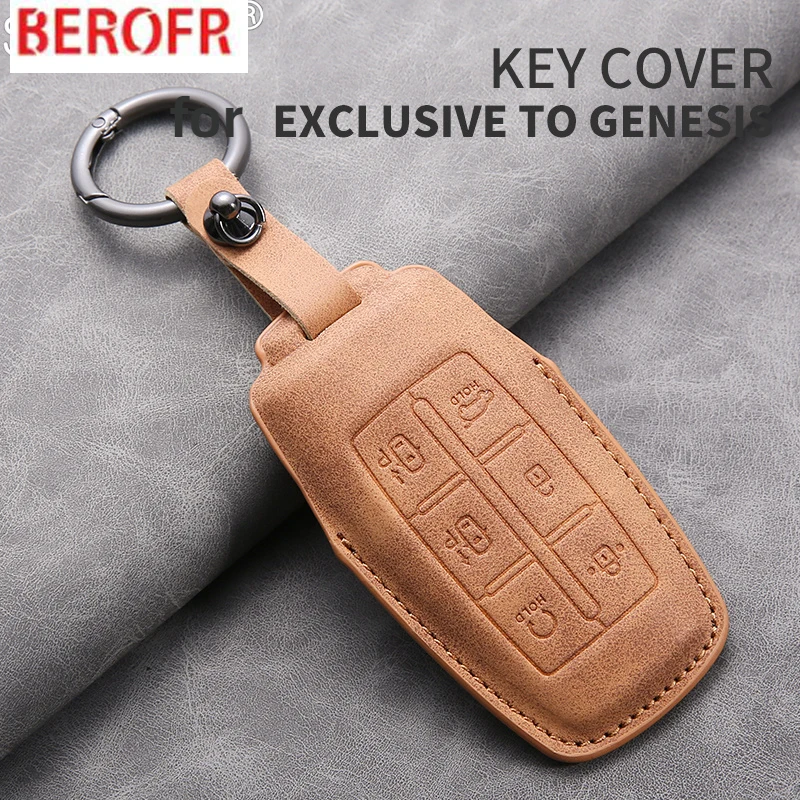 Car Key Case 6 Buttons for Hyundai Genesis G70 G80 G90 GV80 GV60 GV70 Smart Keyless Entry Remote Control Protect Shell Accessory