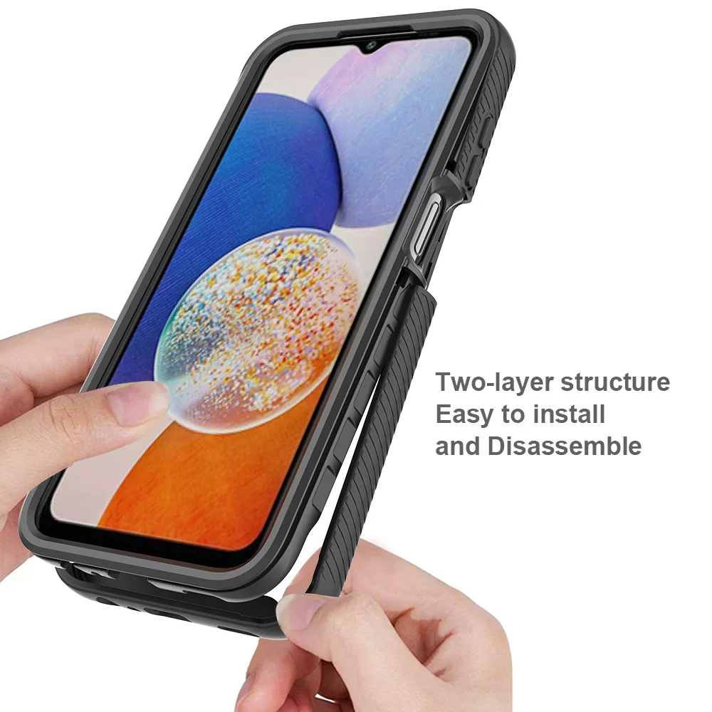 Hybrid Rugged Armor Shockproof Phone Case with TPU Plastic Back Cover