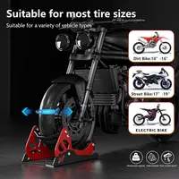 ⁦תושבת קבועה לגלגל הקדמי תמיכה קבועה לחניה לאופנועים חשמליים  שטח בגודל 8"-21"⁩ – תמונה ⁦5⁩