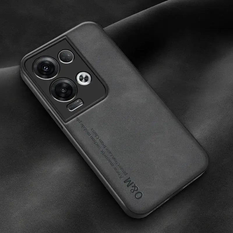 Luxury Magnetic Leather Phone Case - Premium Silicone Cover