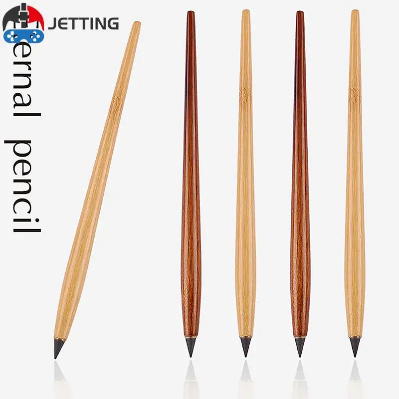 

Students Drawing Art Sketch Pencil Retro Solid Wooden Pencil Unlimited HB Writing Replaceable Tip Kawaii Stationery