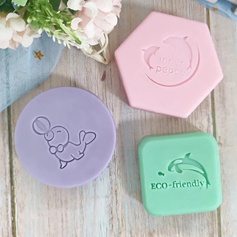Marine Animals Dolphins Polar Bears Love the Earth Acrylic Handmade Soap Seal