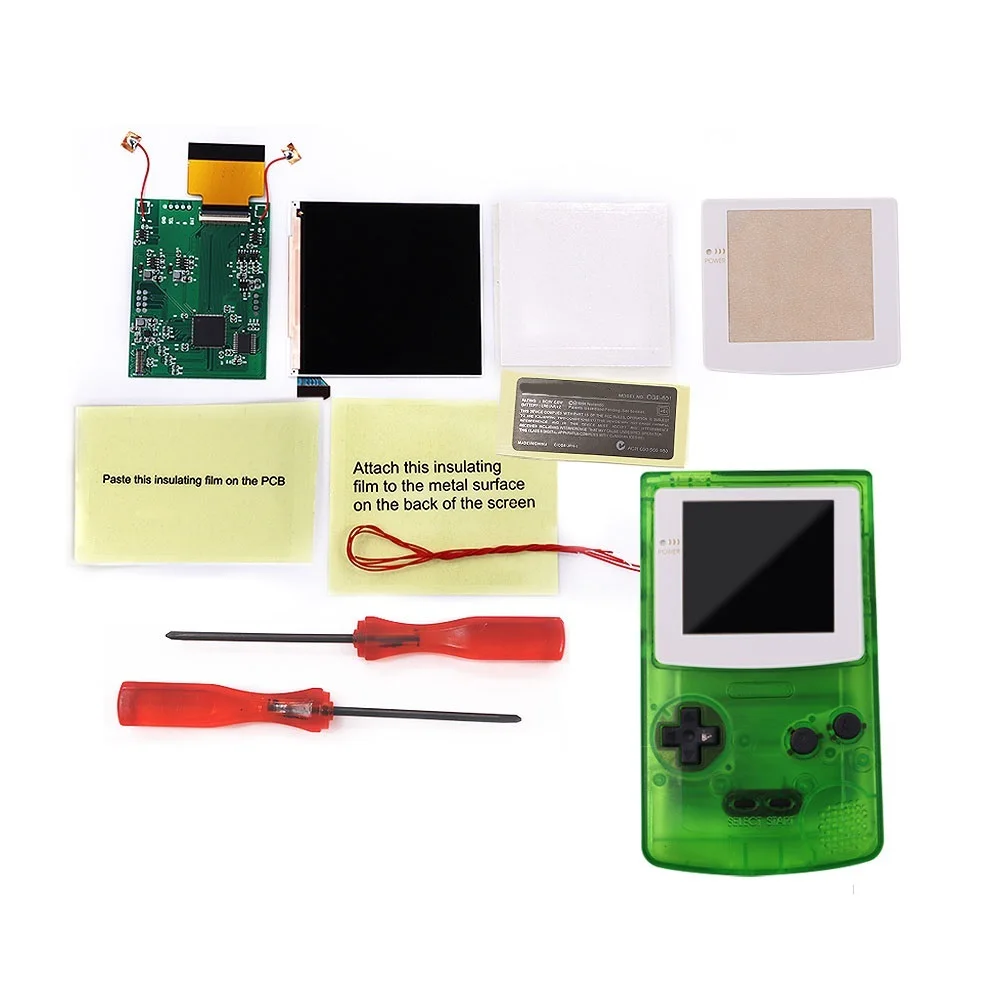 Gameboy Color Q5 XL Laminated IPS w/ OSD Console Backlit LCD Screen GBC  Game Boy