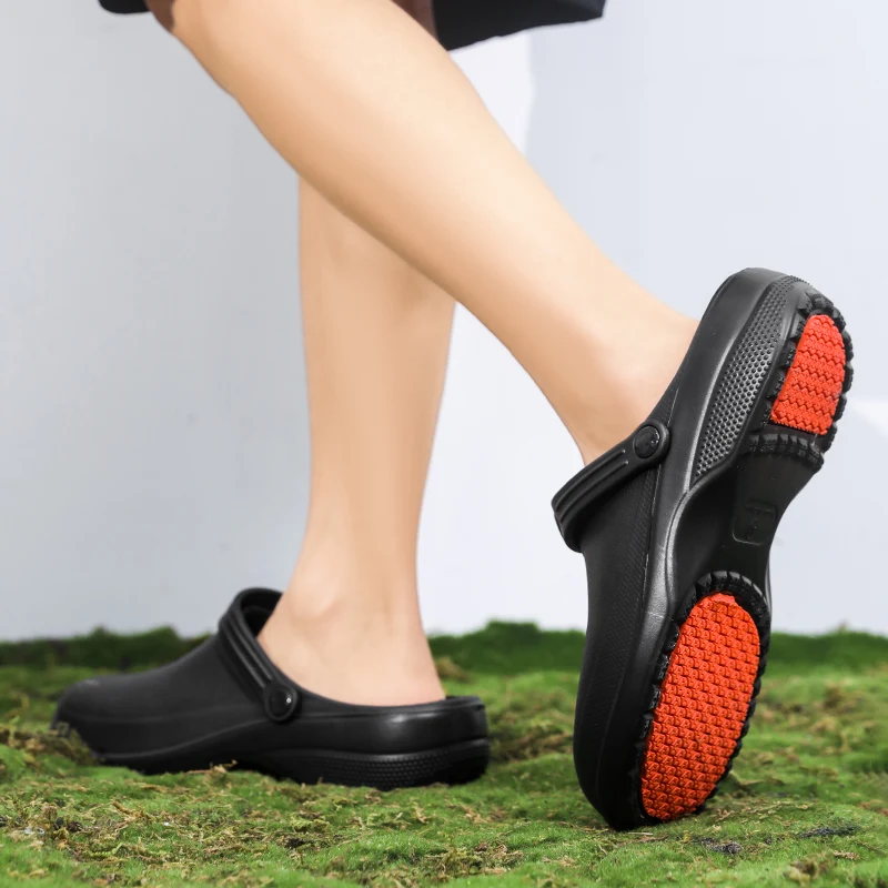 Men Women EVA Chef Shoes Non-slip Waterproof Oil-proof Workers Slippers Outdoor Fishing Size 36-45 2025