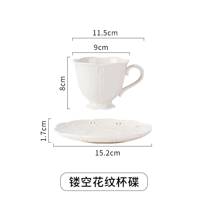 European Retro Hollow Ceramic Plate Wedding Plate Home Restaurant Snack Tray Dessert Dinner