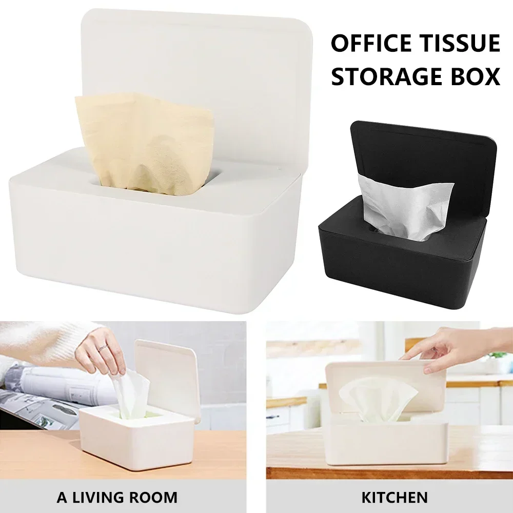 Tissue Box Dustproof Wet with Lid Baby Nappy Storage Holder