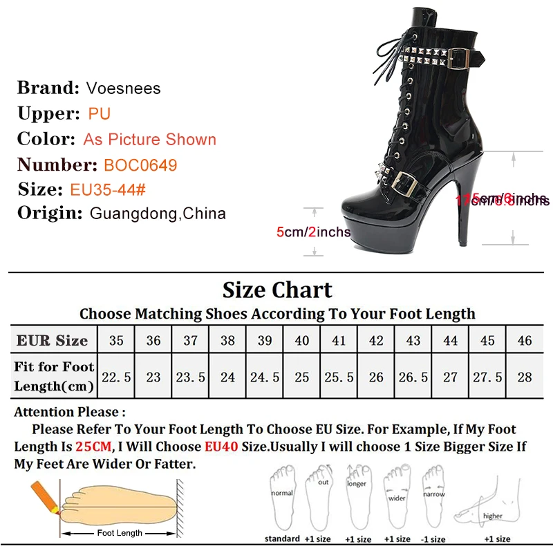 Metal decoration Belt Buckle 15cm High Heels Ankle Boots Crossdresser Pole Dance Nightclub Model Catwalk Platform Women's Shoes