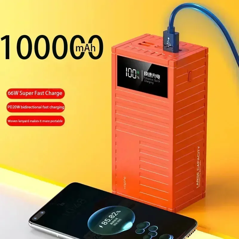 50000mAh Mobile Power Container Coating Style Charging Treasure 6 Interface Fully Compatible Mobile Phone Super Fast Charging