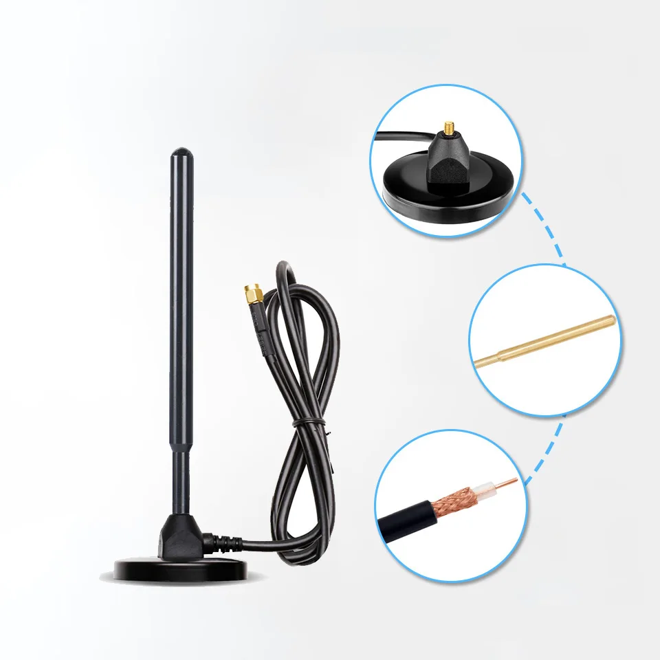 스마트 홈 데이터 전송 인터폰 LORA 모듈용 433MHz 35dBi 고이득 무지향성 안테나 마그네틱 베이스 10피트 케이블