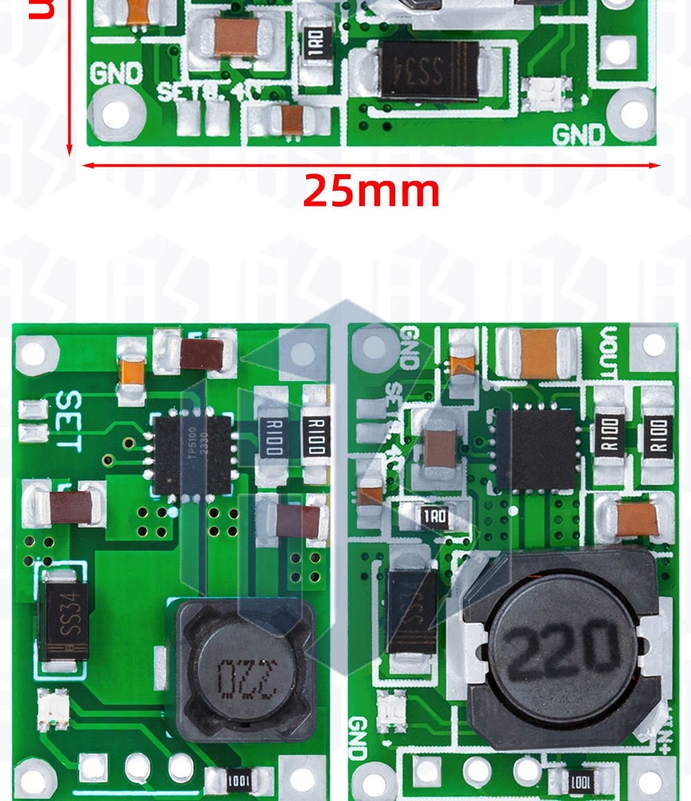 TP5100 Doppel-Einzel-Lithium-Batterie-Lademanagement Kompatibel 2A Wiederaufladbare Lithiumplatte – Detail 9