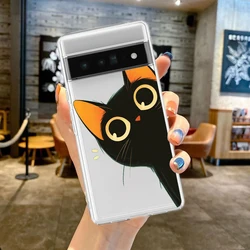 Lovely Cat Playing Design Soft TPU Phone Case Cover - Pixel 9 Pro (B1)