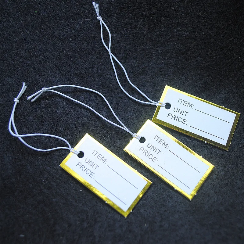 1000PCS New Paper Price Tags Jewelry Marks Label Size 35X18MM For Craft  Shops Using With Words Wholesale Price