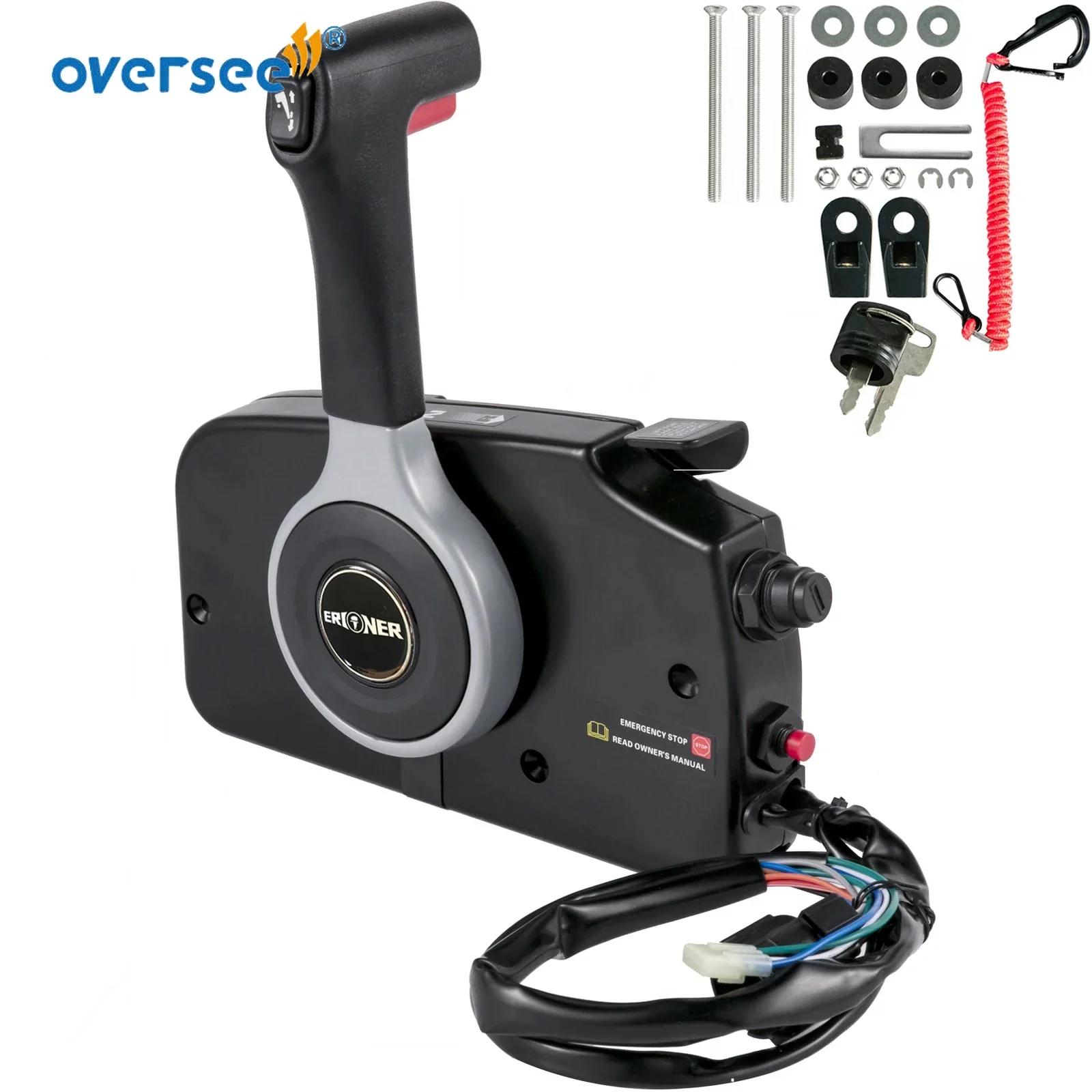 Oversee Remote Control Box Push 67200-93J50 For Suzuki Outboard Motor Single Handle