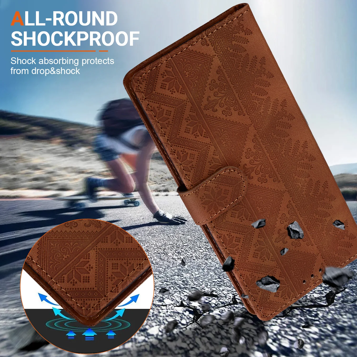 Enhanced Leather Stand Flip Wallet Case - Premium Protective Cover