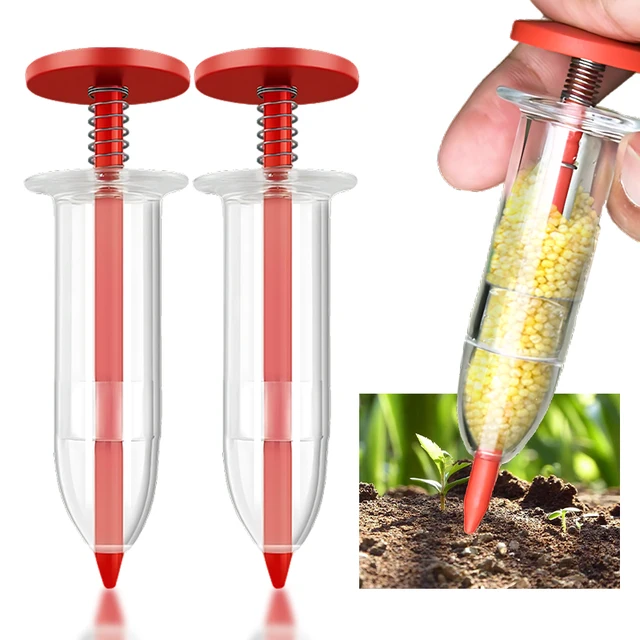 Manual Seed Sower - Adjustable Depth Hand Planter for Vegetables/Flowers, Lightweight Garden Tool with Seed Spacing Control Seed Manual Seed Sower - Adjustable Depth Hand Planter for Vegetables/Flowers, Lightweight Garden Tool with Seed Spacing Control Seed