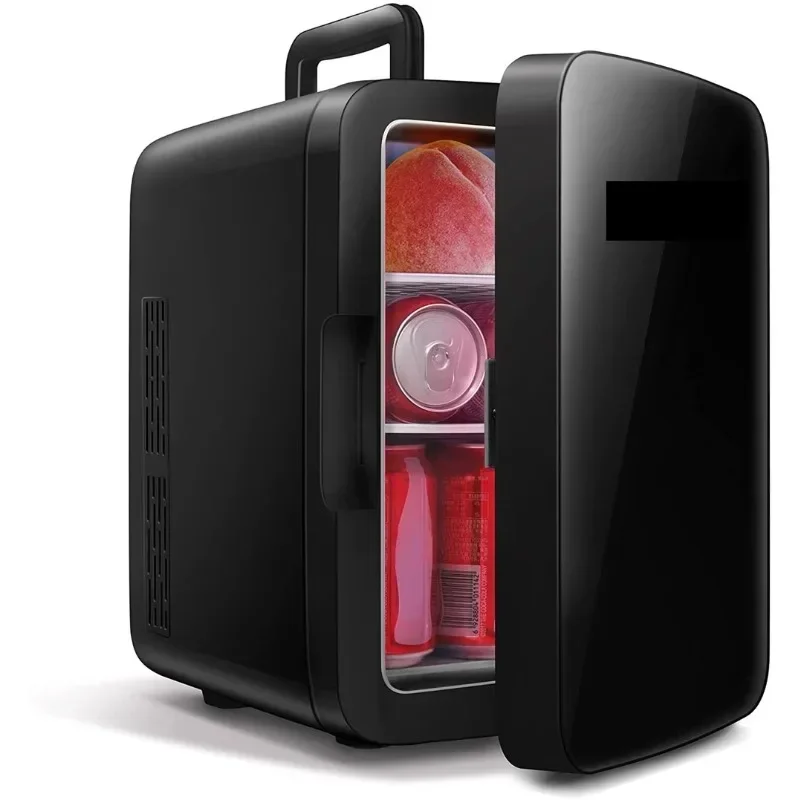 

Mini Fridge, 10 Liter/12 Can Portable Cooler And Warmer Personal Refrigerator For Food ，Plugs Home Outlet & 12V Car Charger