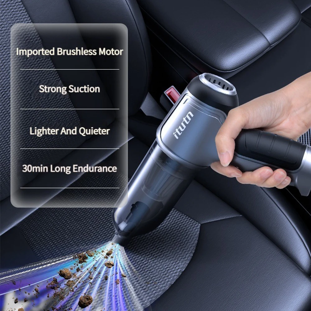 Car Brushless Portable Small Large Suction Blow And Suction Vehicle  Dual-Use Wireless Handheld Vacuum Cleaner