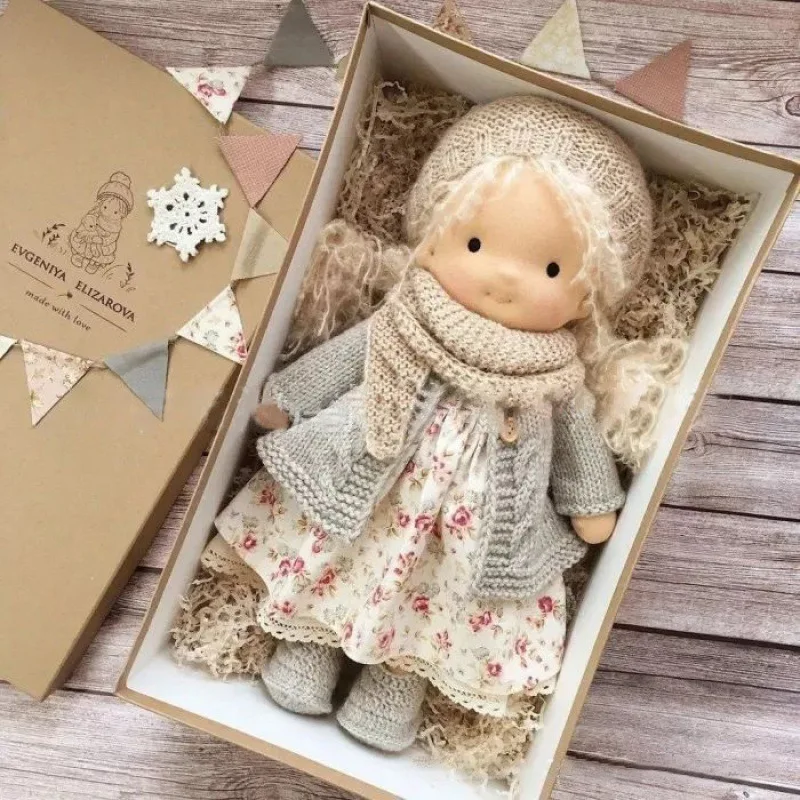 새로운 Kawaii 플러시 장난감 Waldorf 수제 부드러운 인형 봉제 인형 면화 포장 인형 플러시 Fabricchanging 상자 어린이 최고의 선물
