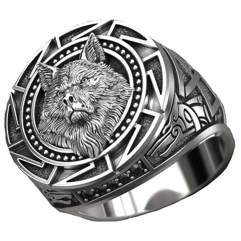 Bague pour hommes, motif de main de loup, Punk, bijoux Viking de