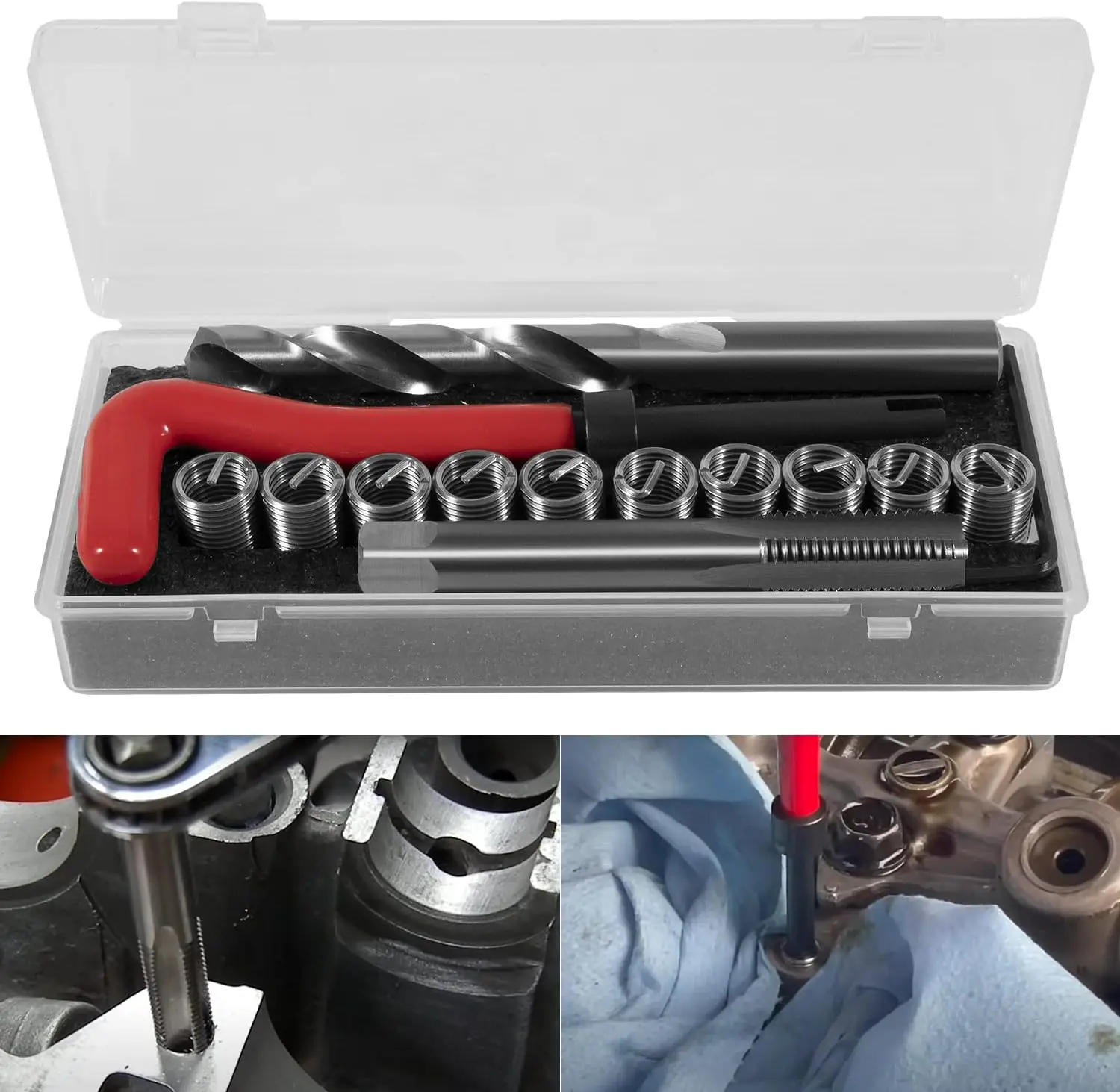 

Комплект инструментов для ремонта болтов с резьбой 1420 дюйма, M11.5mm x 1,5, ремонтные комплекты головки цилиндров двигателя для Honda B16 CR-V Accord Eleme RSX Toyota