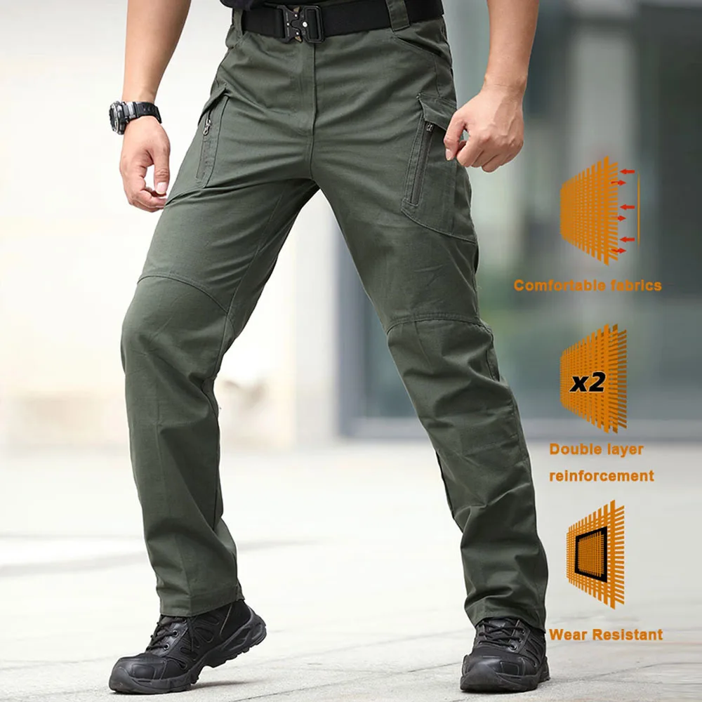 Cargo Pants Cotton Work Pants Military Cargo Pants Men Casual Pants Casual Tooling Pants Tactical Cargo Pants Men Outdoor Waterproof SWAT Combat Military Camouflage Trousers Casual Multi Pocket Male Work Joggers 5XL