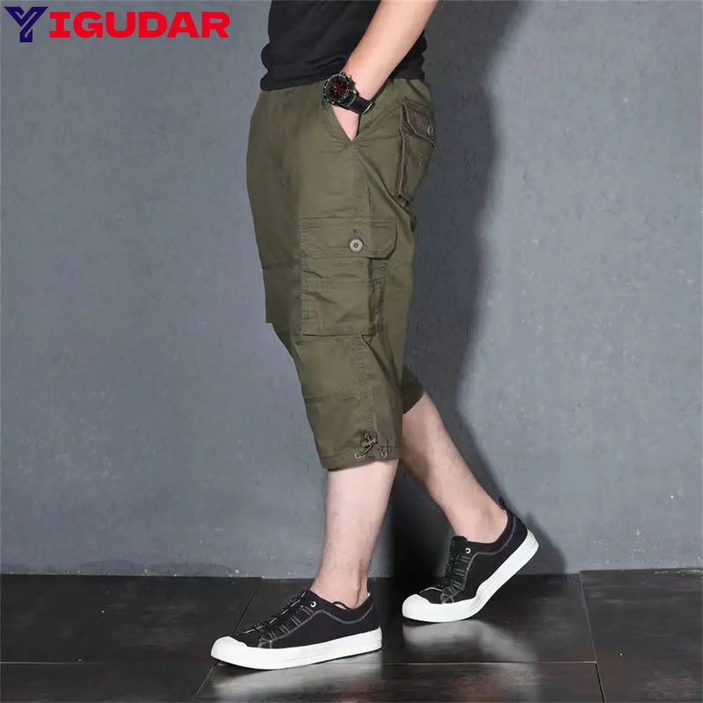 

2023 Summer Men's Cargo Shorts Fashion Casual Multi-pocket Breeches Loose Boardshorts Male Pants ropa hombre bermuda masculina