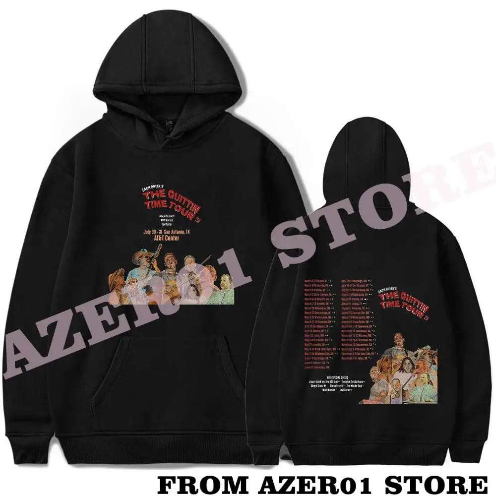 

Толстовка Zach Bryan The Quittin Time Tour Merch, зимние мужские/женские толстовки с капюшоном, милая уличная одежда, толстовка с длинным рукавом