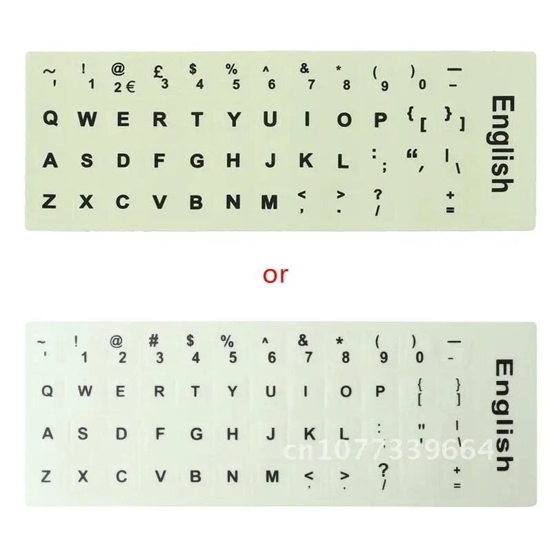 

Fluorescent Keyboard Stickers for Spanish, Italian, Arabic, French, German, etc. Languages Waterproof Luminous Keyboard Protect