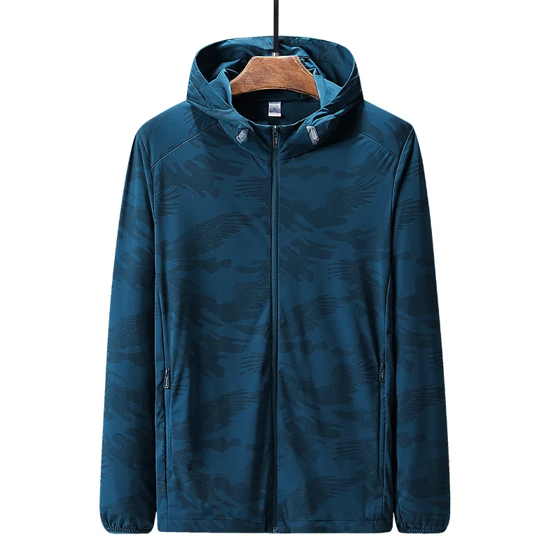 Plus Size 9xl 8xl Summer Quick Dry Jackets Hooded Men Waterproof Sun Protection Ultra-light Spring Windbreakers Skin Coats Male