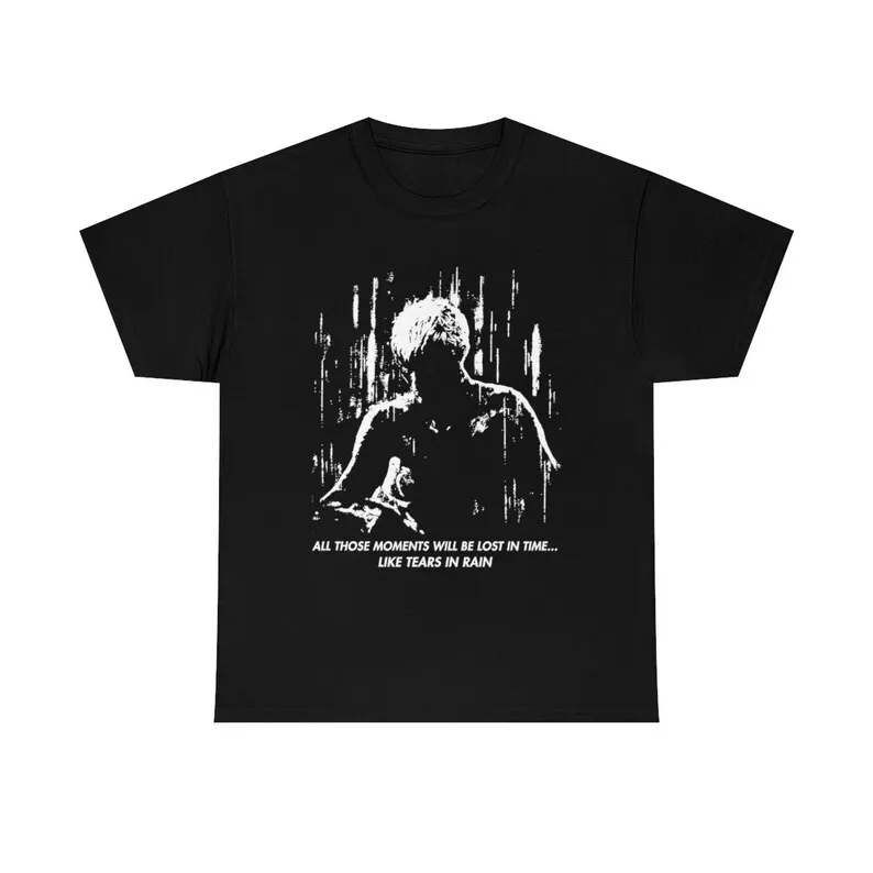 Best Seller Blade Runner Like Tears In Rain Maglietta Essenziale Cotone Pesante Maniche Lunghe O Corte