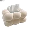 Creative Flocked Cloud Ceramic Tissue Box Desk Decoration White Cloud Shape Porcelain Tissue Box Bedside Table Paper Towel Case 6