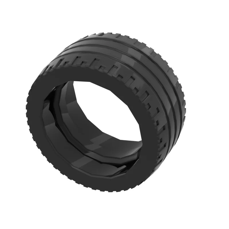 4개 소형 입자 블록 부품 액세서리 66727 18x12mm 휠 18977 24x12mm 타이어 MOC DIY