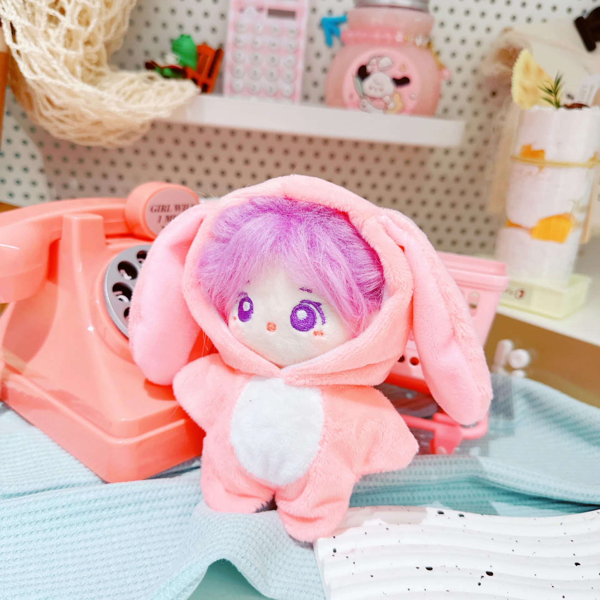 10cm Cute Animals Unicorn Bunny Shark Coat Suit Mini Idol Soft Cotton Doll DIY Clothes Accessory for Girls Fans Collection Gifts