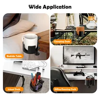 Desk Cup Holder , Universal Adjustable Upgraded Arm Clamp Stand for Coffee Mugs, Water Bottles 5