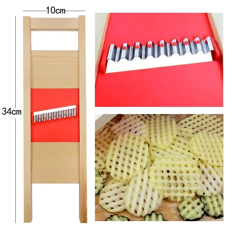 Potato Slicer Cut Potato Grid Artifact Grid Wipe Knife Vegetable Cutter Wave Knife Cut Flower Gadgets Accessories